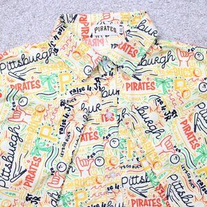 Pittsburgh Pirates Hawaiian Shirt Men XL Yellow 2025 All Over Print Short Sleeve